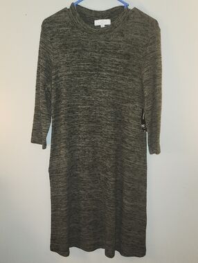 Olive/Dark Green Sweater Dress Sz PL NWT New Directions